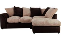 Annabelle Regular Fabric/LE Right Hand Corner Sofa - Mink